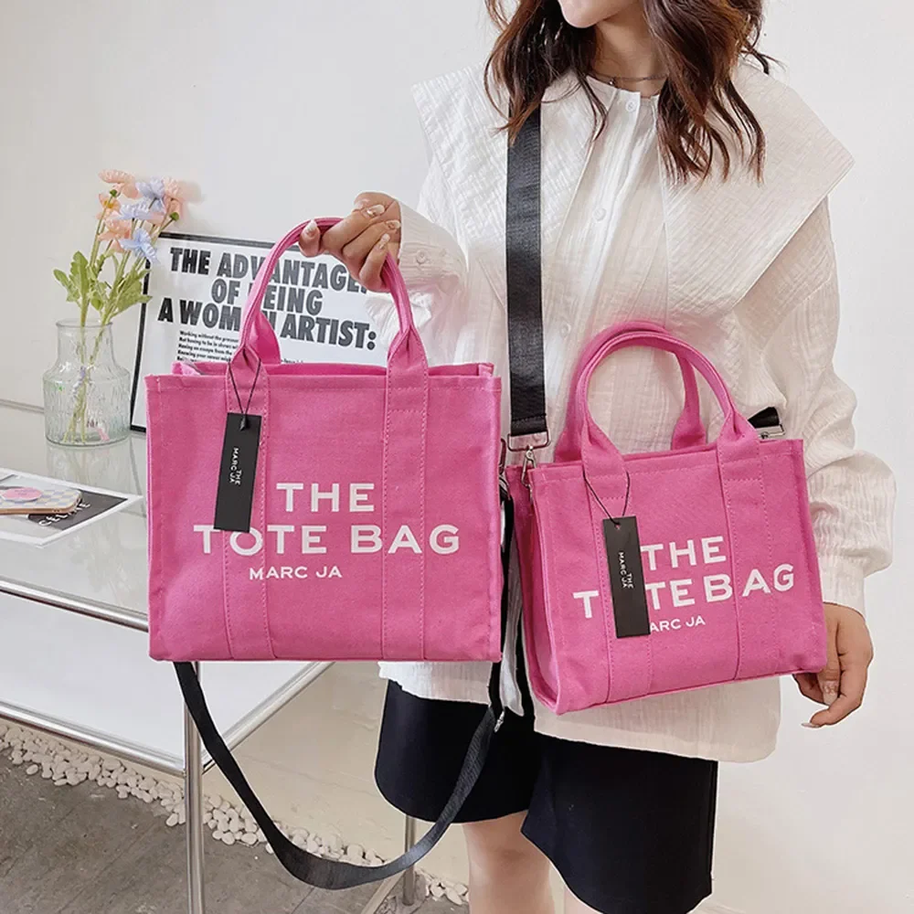 

Solid Letter Tote Bag 2023 New Branded Women's Handbags Fashion Designer Matte Canvas Shoulder Crossbody Bag Shopping Bags