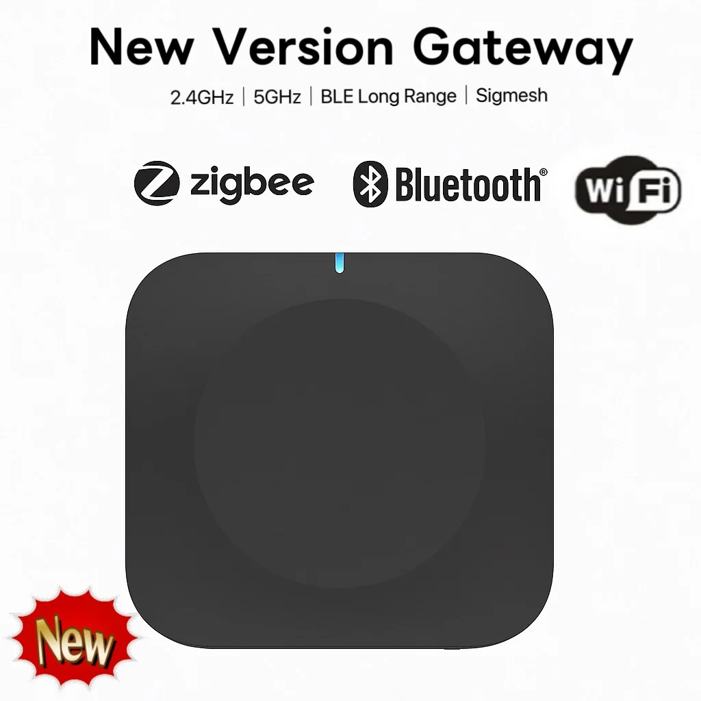

Многорежимный шлюз Tuya 2.4G/5G Zigbee Bluetooth: беспроводной мост для умного дома, устройство управления автоматизацией, совместимое с Alexa и Google Home