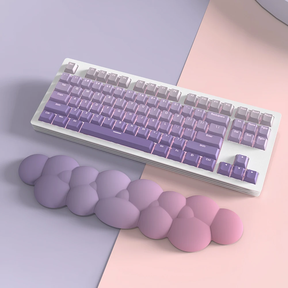 

Cloud Keyboard Wrist Rest Pad Ergonomic Keyboard Wrist Support Cushion Non-Slip Gradient Color Pain Relief for Home Office
