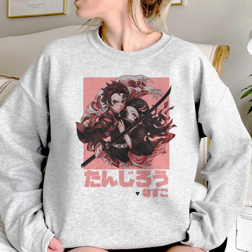 

Demon Slayer hoodies women long sleeve top vintage clothing female anime clothes
