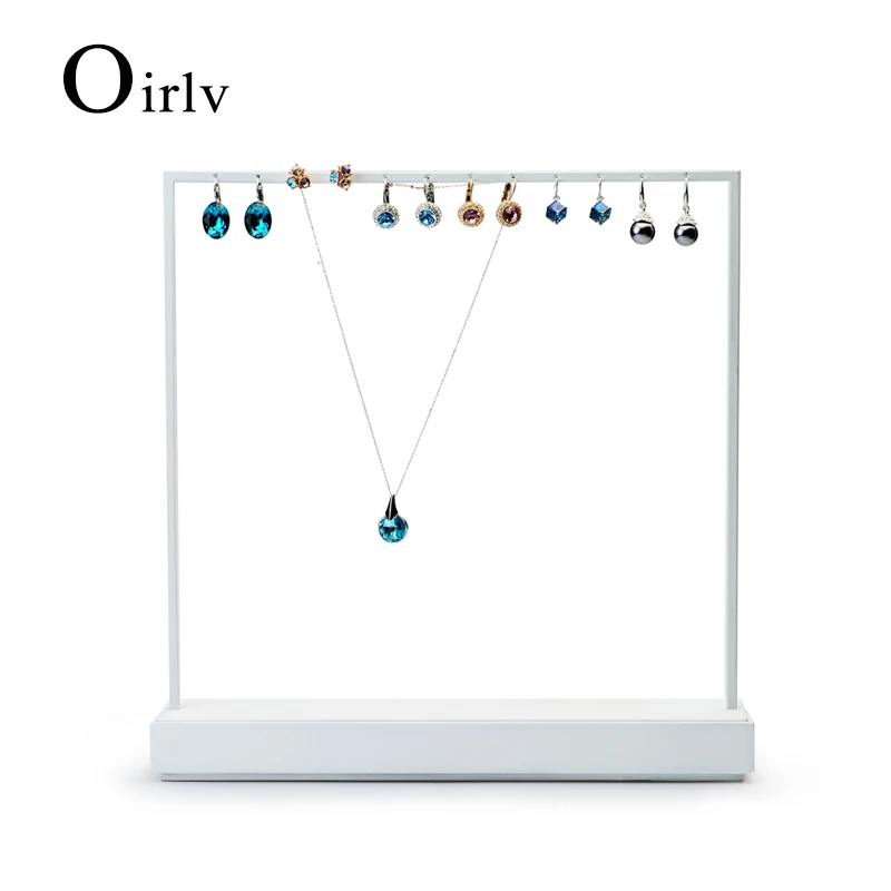 

Oirlv белая металлическая рамка для серег витрина для ушей стойка для гвоздиков Подвеска для ювелирных изделий Витрина органайзер для ювелир...