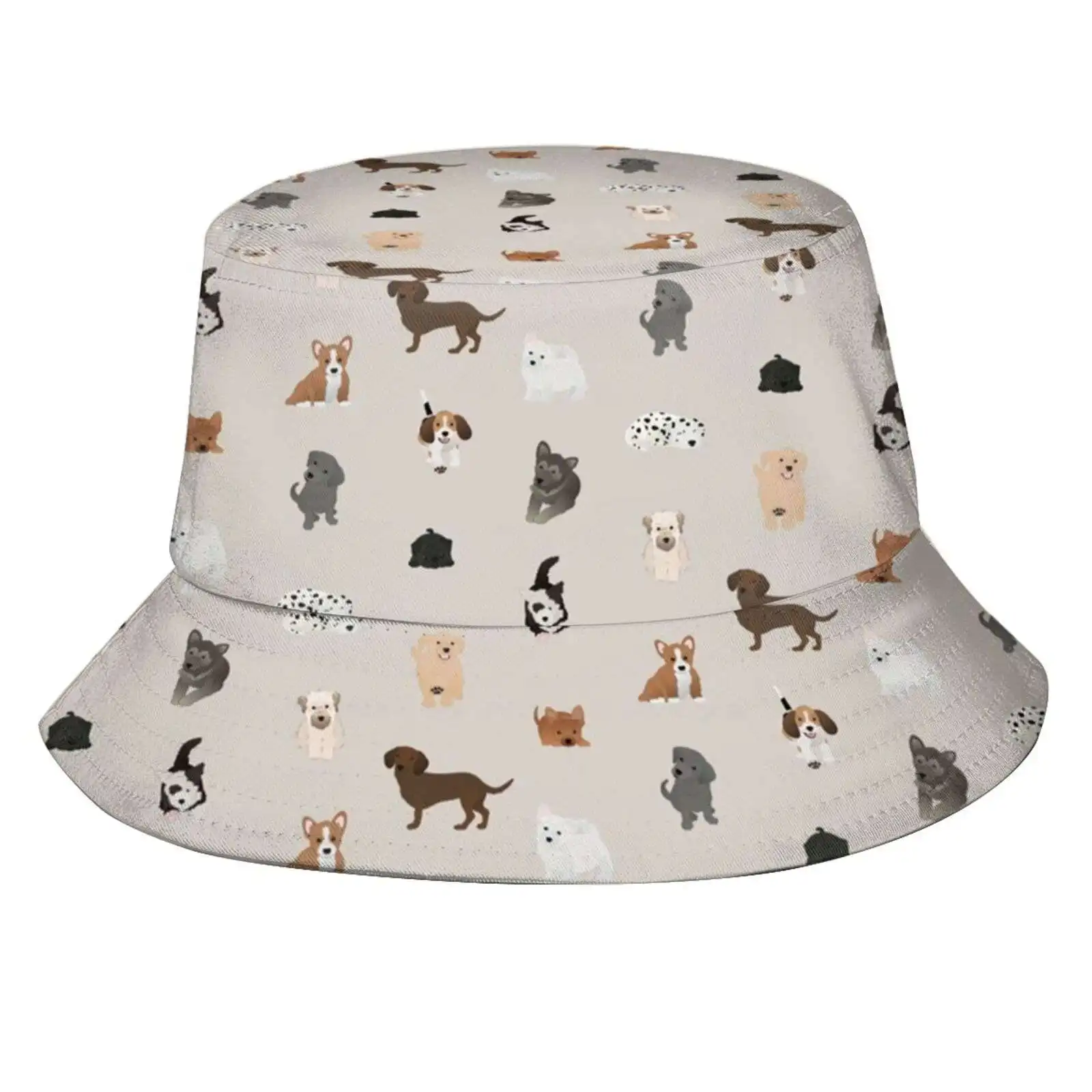 

2: больше щенков, унисекс, рыбацкие шляпы, Панама, шапки, щенки, узор с природой, дикой природой, Бигль, золотой