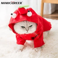 cat clothes spring thin section funny peppers transformed hoodies lovely softed comfortable breathable pet clothing supplies