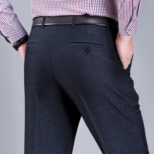 

Новинка 2023, модный Удобный мужской костюм, высококачественные прямые брюки, деловые повседневные классические брюки