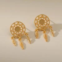 classic fashion dream catcher design pendant earrings women summer new korean earrings girl beach vacation jewelry accessories