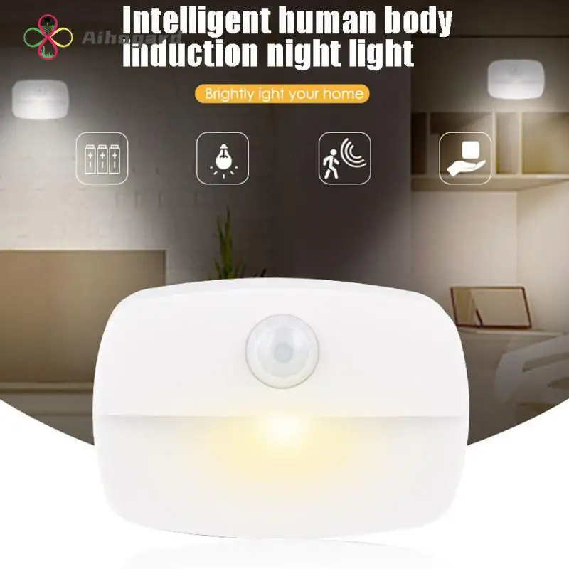 

Portable Led Bedside Nightlight Wireless Porch Stair Light Home Decor Human Body Induction Night Light Battery Powered Mini