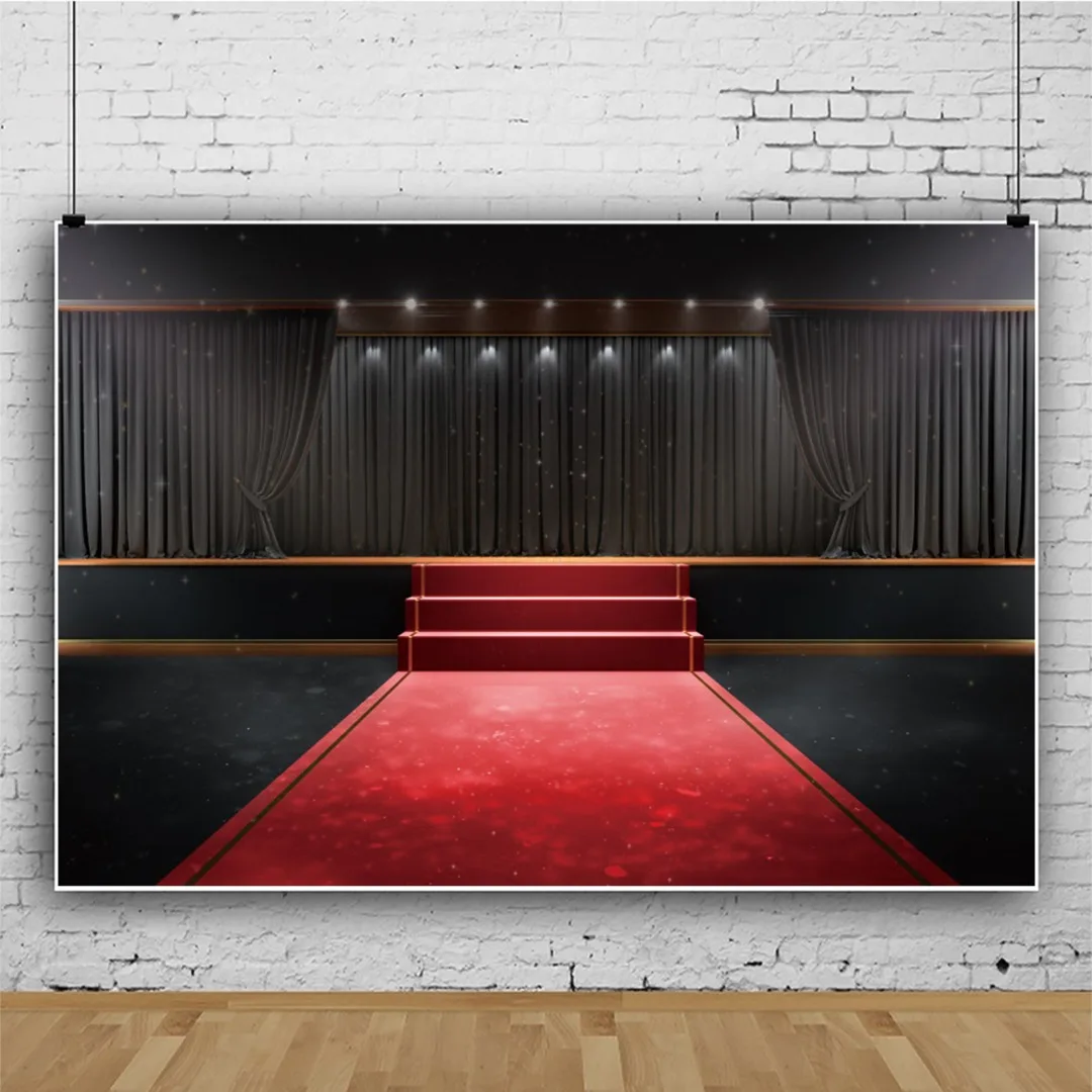

Pohiks 1pc 5x3ft Red Carpet Stairs Photography Backdrop Durable Photo Studio Background Cloth For Video Backdrops Decor