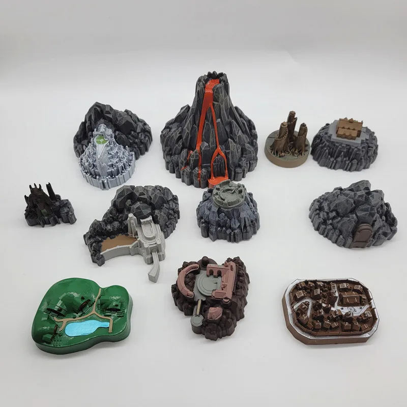 8 ~ 11 шт. 4-8 см мультяшная минотирит городской пейзаж моделирование строительной