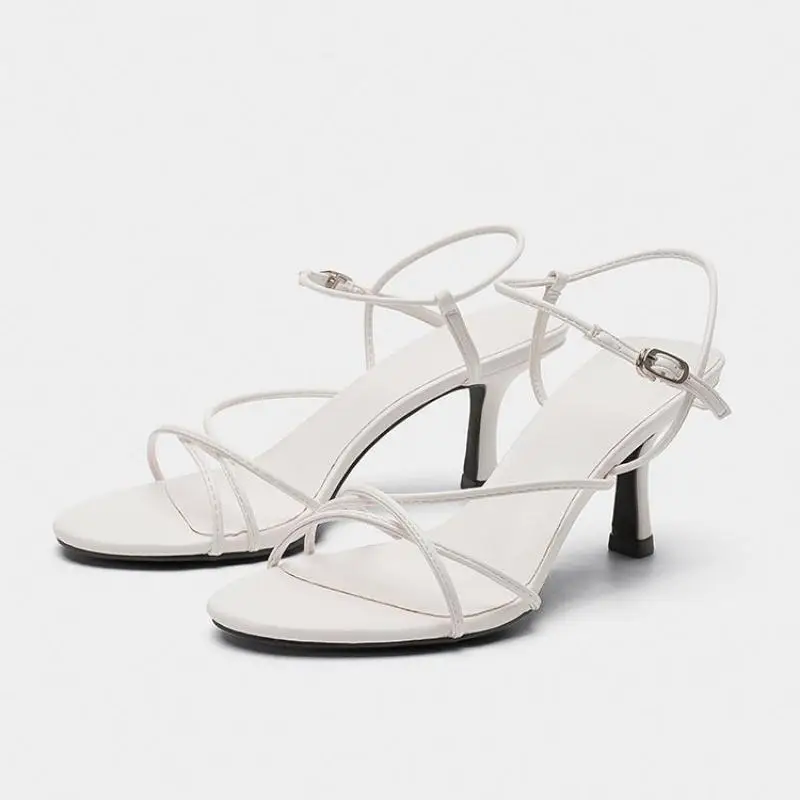 Сандалии женские на высоком каблуке элегантная Летняя обувь с открытым носком