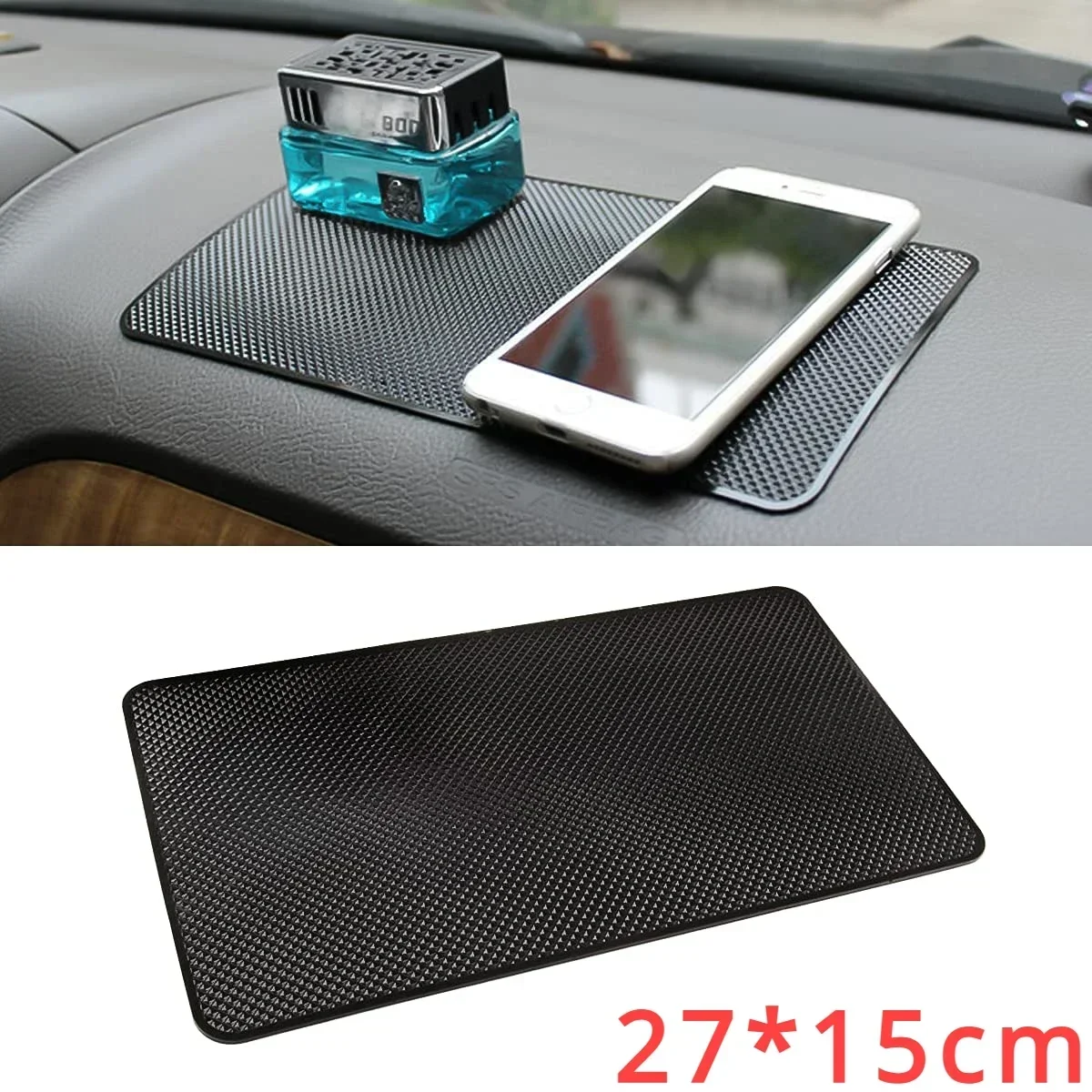 

1 шт., 27*15 см, аксессуары для салона автомобиля, приборная панель, липкий нескользящий коврик для приборной панели, ковер, держатель для телефона, противоскользящие аксессуары