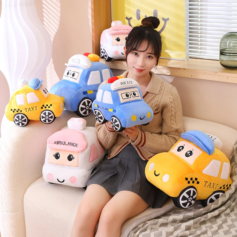 

30/40cm Cute Kids Cars Plush Toys Anime Stuffed Cars Plushies Doll Kawaii Car Shape Cushion Soft Pillow for Boys Children Gifts