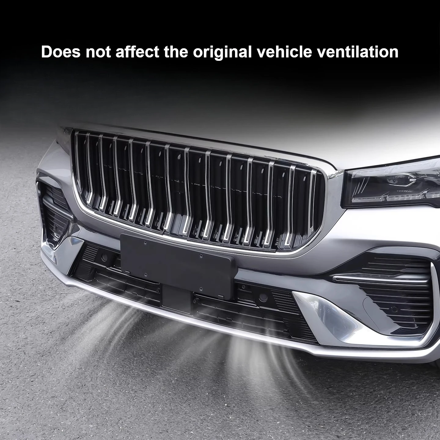 Фото Передняя решетка OUY для Geely Monjaro Xingyue L 2026, сетка из ABS-пластика с защитой от блокировки, защитная сетка для переднего бампера, внешний сменный аксессуар. №3