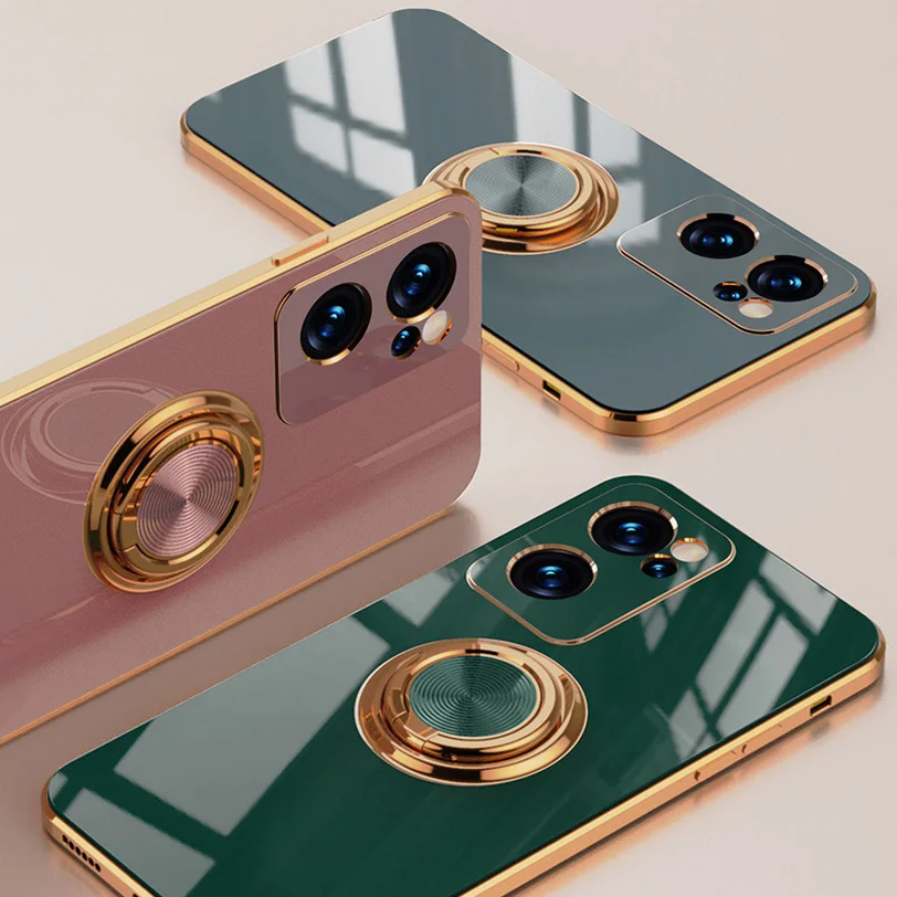 

Чехол для телефона для Reno 7 Pro Reno7 Lite Reno 6 Pro 5 Pro 5A 4, силиконовый автомобильный держатель, красивый чехол с покрытием для OPPO Find X3 Pro Lite