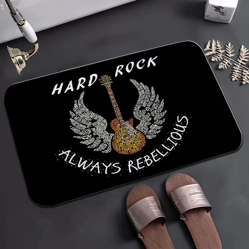 

Придверный коврик Hard Rock, длинный ковер для коридора, коврики для спальни, моющийся нескользящий кухонный коврик, коврик для ванной, коврик д...