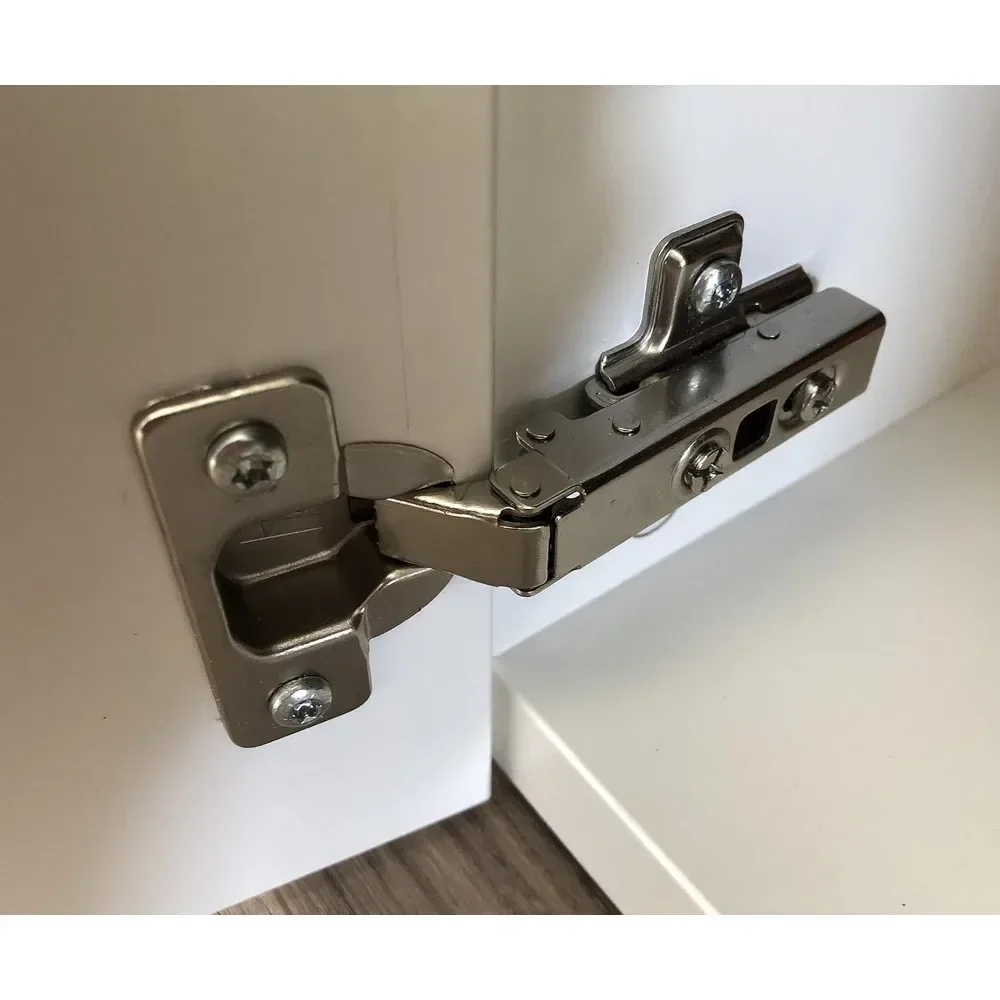 Фото Комплект из 4 петель с механизмом плавного закрывания для Besta, Fritids, Stuva (Ikea) с 4 петлями и 16 винтами №1
