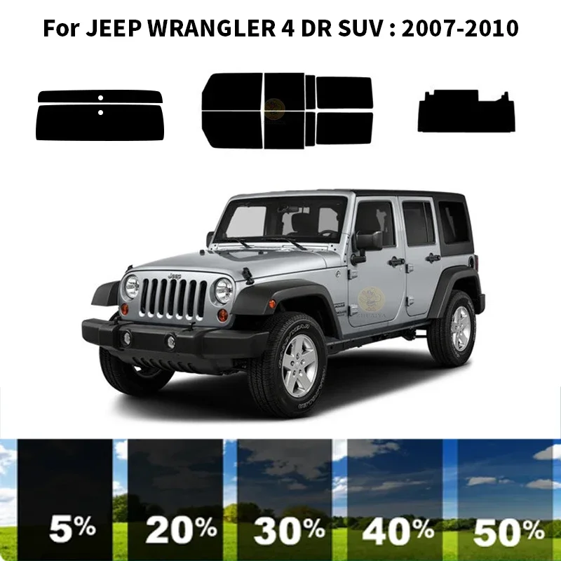 

Нанокерамическая Автомобильная УФ-пленка Precut для окон, автомобильная оконная пленка для JEEP WRANGLER 4 DR SUV 2007-2010