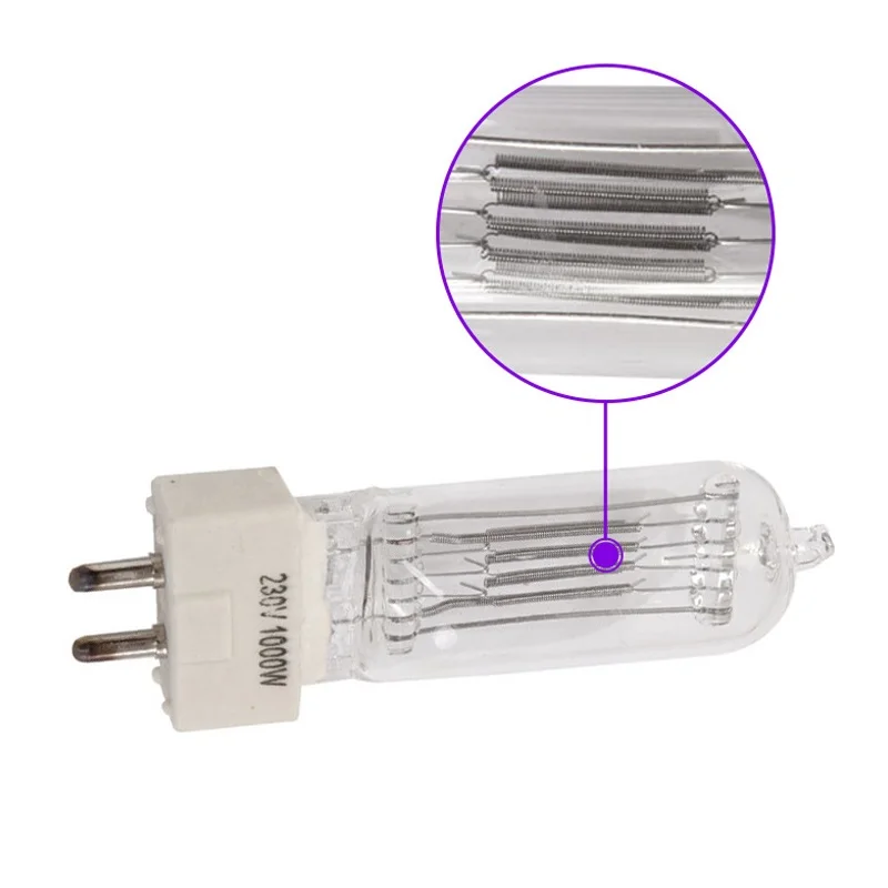 HoneyFly G9.5 Studio Halogen Lamp Bulb 230V 1000W Stagelight Capsule Clear Photographic Stage Warm White for |