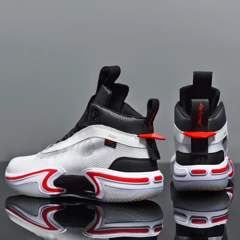 

Men's Basketball Shoes Men Breathable Cushioning Non-Slip Wearable Walking Sports Shoes Training Athletic Mesh Casual Sneakers