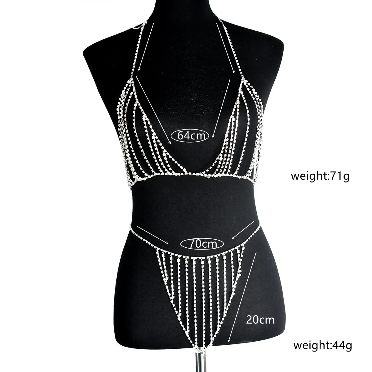 Ювелирные изделия для тела с кристаллами сексуальная цепочка юбки груди бикини