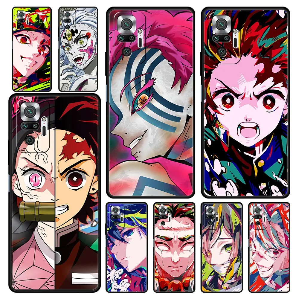 

Demon Slayer Kimetsu no Yaiba Case For Xiaomi Redmi Note 11 10 Pro Shell 9S 9 8 7 9T 8T 9C 9A 8A 11T 5G K50 K40 Gaming Cover