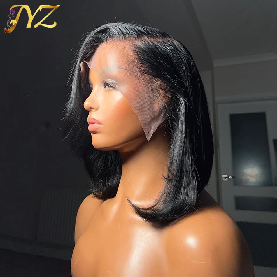 

Bob Wig Lace Front Human Hair Wigs For Women Bone Straight Bob Wig 5x5 Lace Closure Wig Perruque Bob Wig Natural Hairline JYZ
