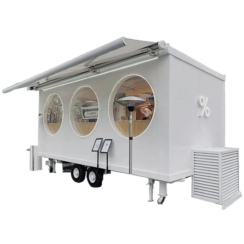 

New Arrived Mobile Coffee Cart Ice Cream Trailers Conssion Trailer Towable Food Snack Hot Dog Truck For Sale With Free Ship