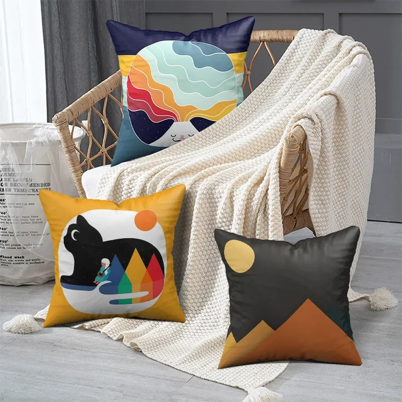 Простая Скандинавская осенне-зимняя художественная Подушка диван-стол Loc -Metrops