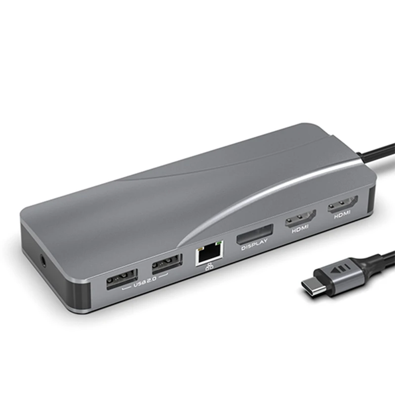 

Top Deals USB C Hub, 14-In-1 USB C Docking Station Triple Display With 4K USB C DP SD/TF Card Reader USB Hub For Mac Pro Laptop