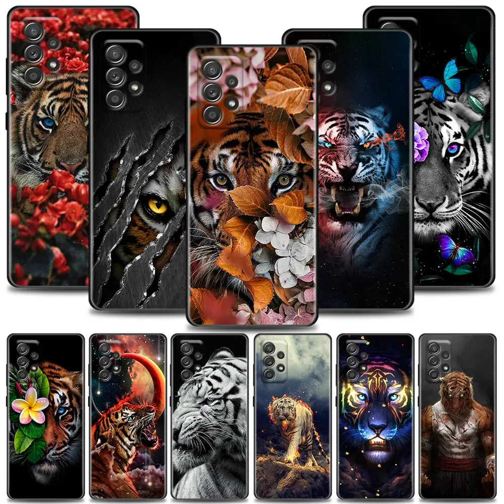 

Animal Cute Tiger Anime Cartoon Phone Case For Samsung Galaxy A72 A52 A32 A02s A12 A42 A71 A51 A31 A21s A21EU A11 A01 Cover Capa