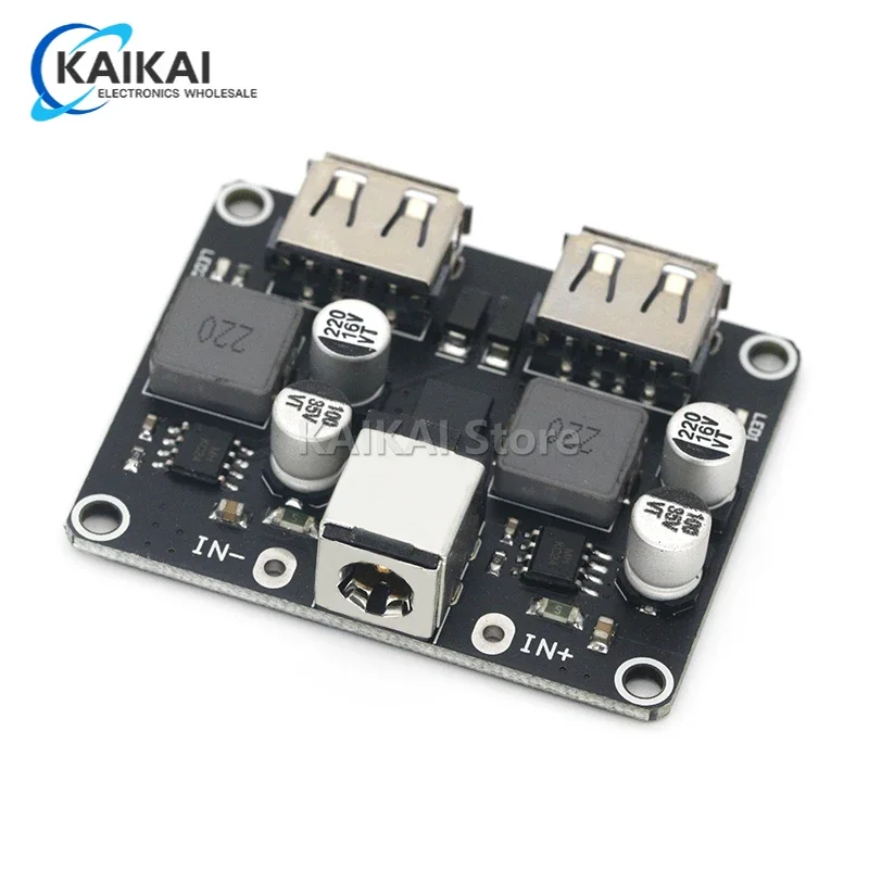 Двойной 2 двойных USB-модуля быстрой зарядки вход 6 В-30 В один порт 24 Вт поддержка QC2.0