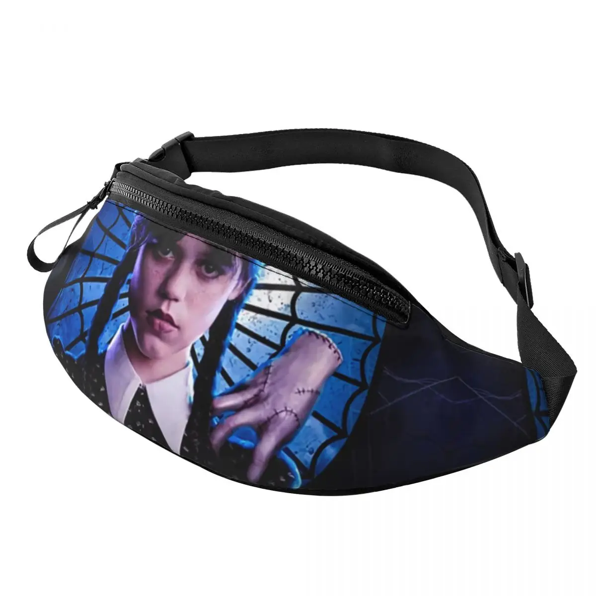 

Supernatural Horror TV Wednesday Addams Fanny Bag Gothic Girl Crossbody Waist Pack Men Women Travel Hiking Phone Money Pouch