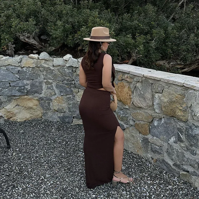 Летний Сексуальный Женский Комплект Облегающего Платья С Короткой Юбкой До