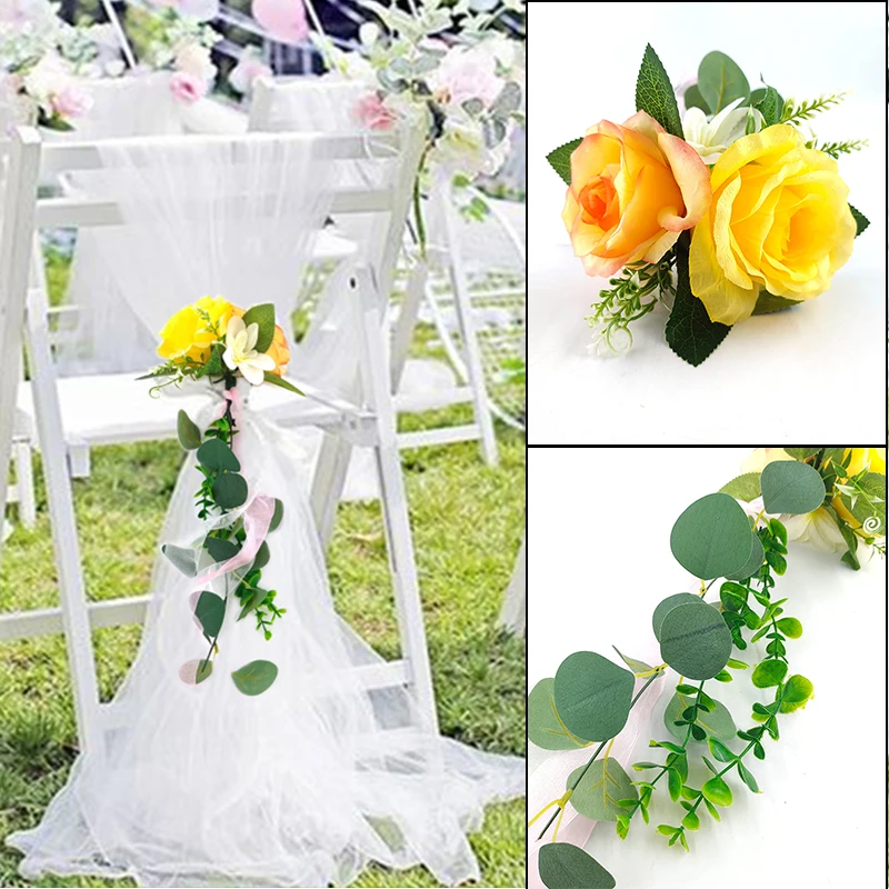 Signs Artificial Flowers With Chiffon Ribbons For Wedding Ce