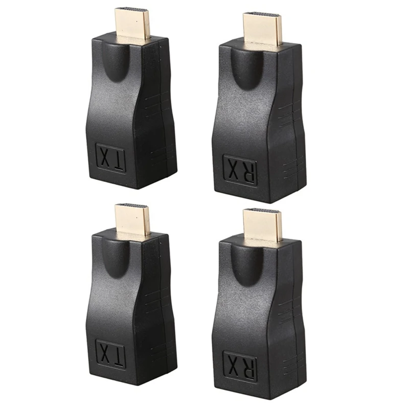 

4 шт. 4K 3D HDMI 2. 0 30M удлинитель RJ45 через Cat 5E/6 сетевой LAN Ethernet адаптер