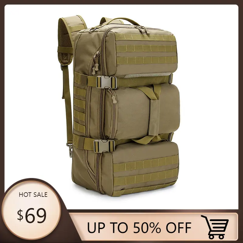 Travel Backpack Tactical Militari Bag Waterproof Hiking Rucksack Outdoor Nylon Shoulder Package for Camping Climbing