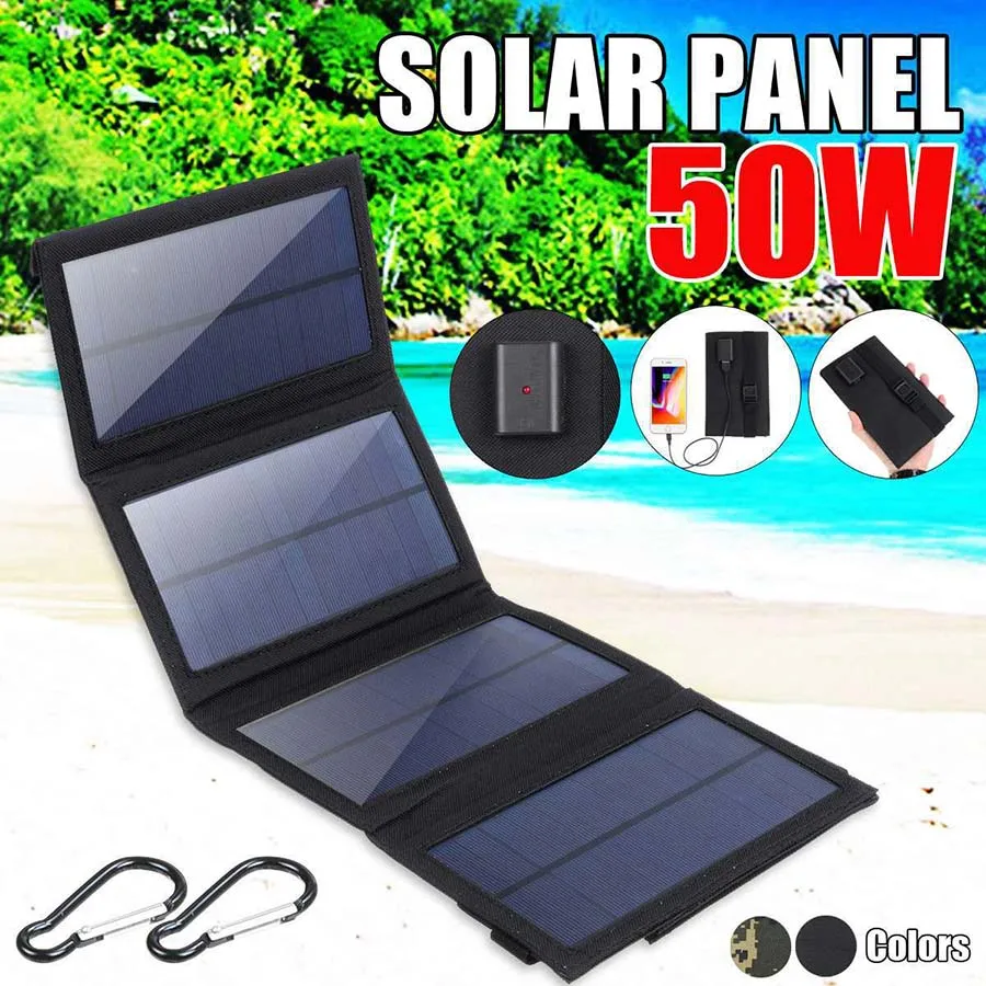 

Hot Sell Folding Solar Panel 5V Solar Cell Portable Sun Power Waterproof Foldable USB Port Charger Mobile Power Bank for Phone