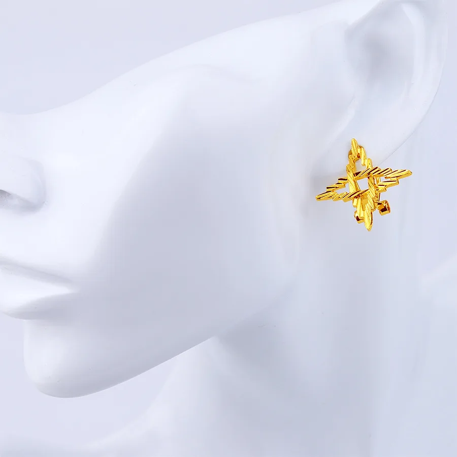 Новый Дубай 24K позолоченное ожерелье серьги женское кольцо модная искусственная