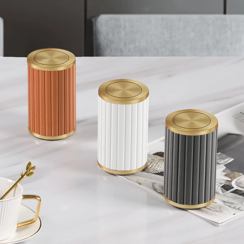 

Automatic Pop-up PU Leather Toothpick Holder Container Household Toothpick Storage Box Home Living Room Toothpick Dispenser