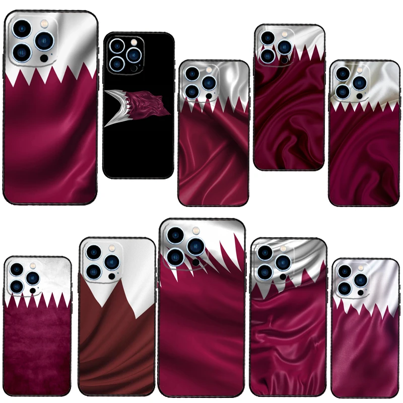 Чехол с флагом Катара и национальным баннером чехол для iPhone 11 12 Pro Max Mini X XS XR 7 8 Plus 13