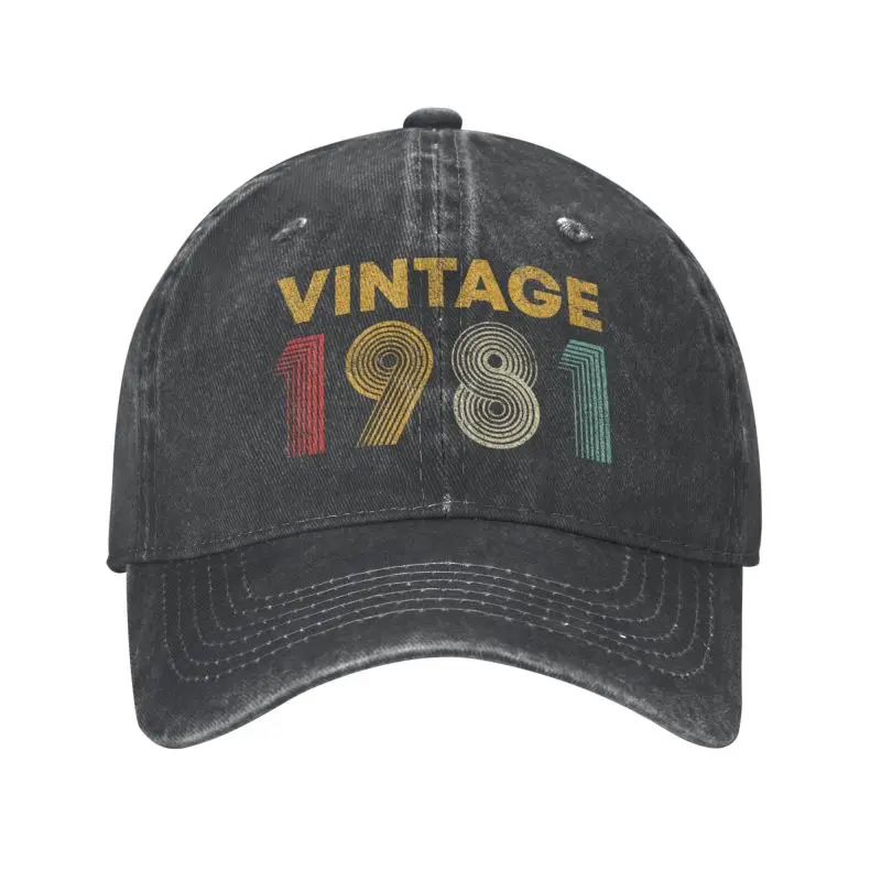 

Classic Cotton Vintage 1981 42 Years Old Baseball Cap Women Men Custom Adjustable Unisex Born in 1981 42th Birthday Dad Hat