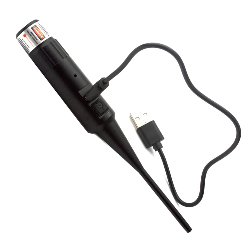 Фото Лазерный коллиматор для прицелов .177, .22 до 12GA с USB-зарядкой, красный/зеленый лазер, 18 адаптеров, лазерный боресайтер №4