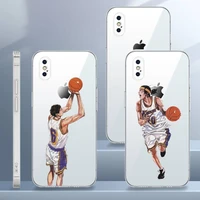 slam dunk anime phone case transparent for iphone 7 8 11 12 13 s mini pro x xs xr max plus