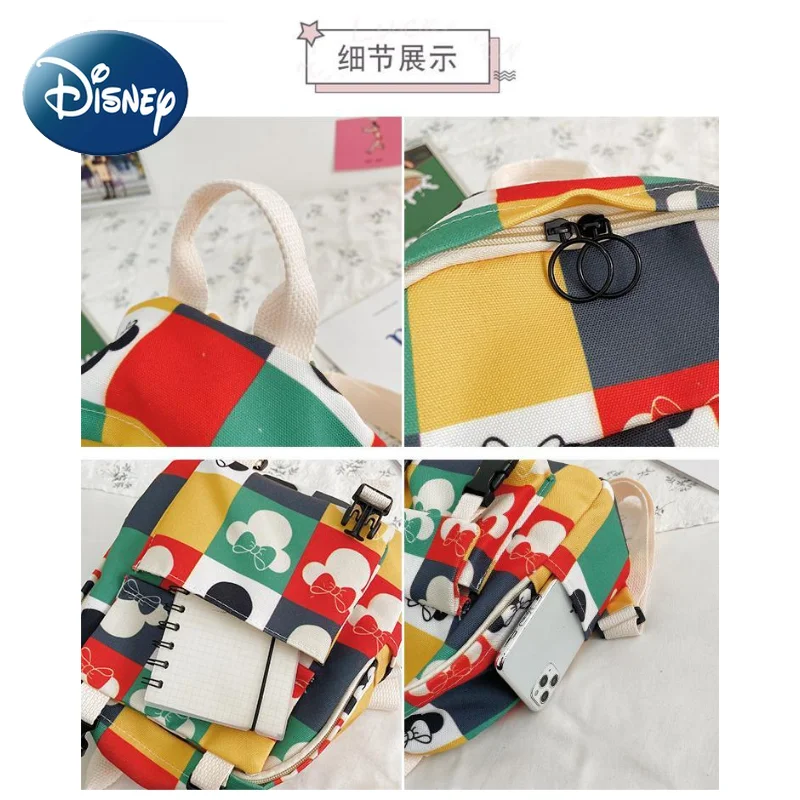 Disney Children's Schoolbag for Kids Cartoon Graffiti Children's Bag Student Campus Schoolbag Cute Children's Backpack
