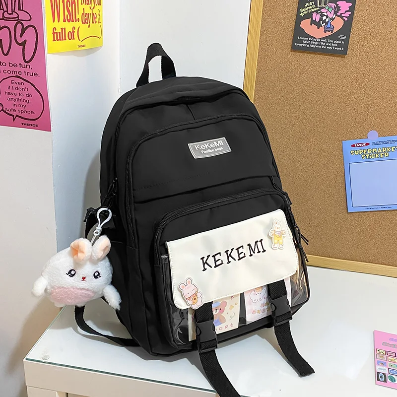 

Милые женские рюкзаки 2022, водонепроницаемый нейлоновый школьный рюкзак с несколькими карманами для студенток, женские милые рюкзаки для ноутбука