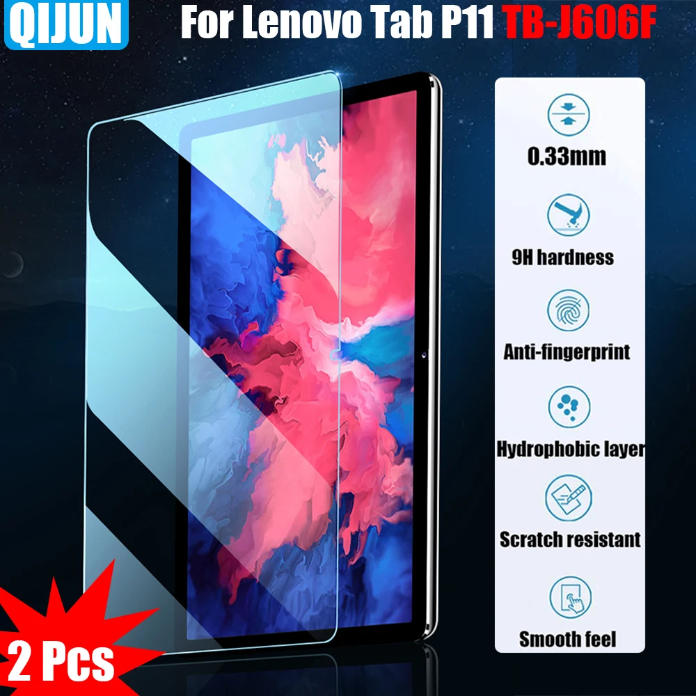 

Tablet Tempered glass film For Lenovo Tab P11 2021 Explosion Scratch proof membrane Anti fingerprint protective 2 Pcs TB-J606F