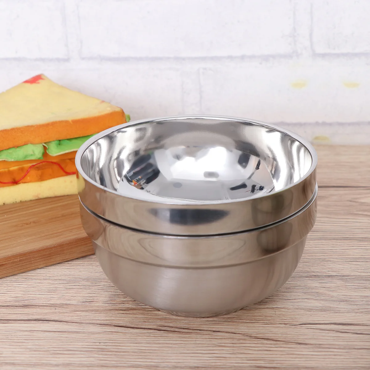 

Bowl Metal Bowls Rice Soup Snack Insulated Serving Anti Child Dip Cream Ice Mixing Prep Korean Stainless Hot Deeper Fall Steel