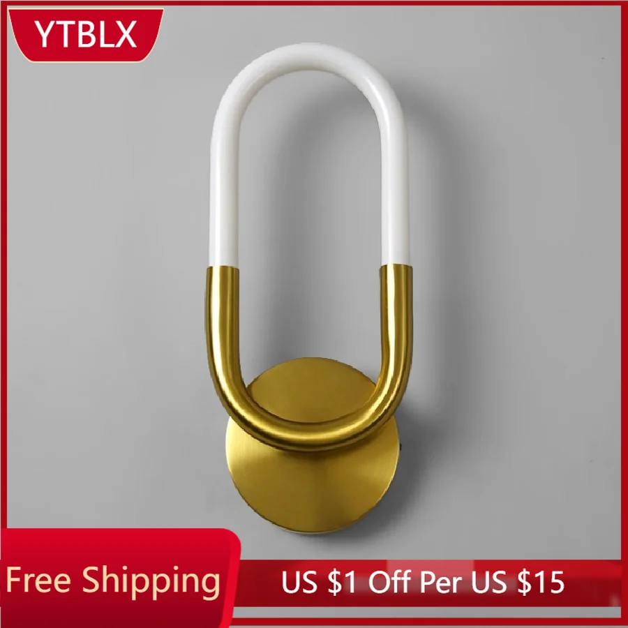 

Modern Led Round Wall Lamp Light Luxury Bedside Sconce Living Room Corridor Aisle Wall Lamps Gold Lighting Mirror Light Fixture