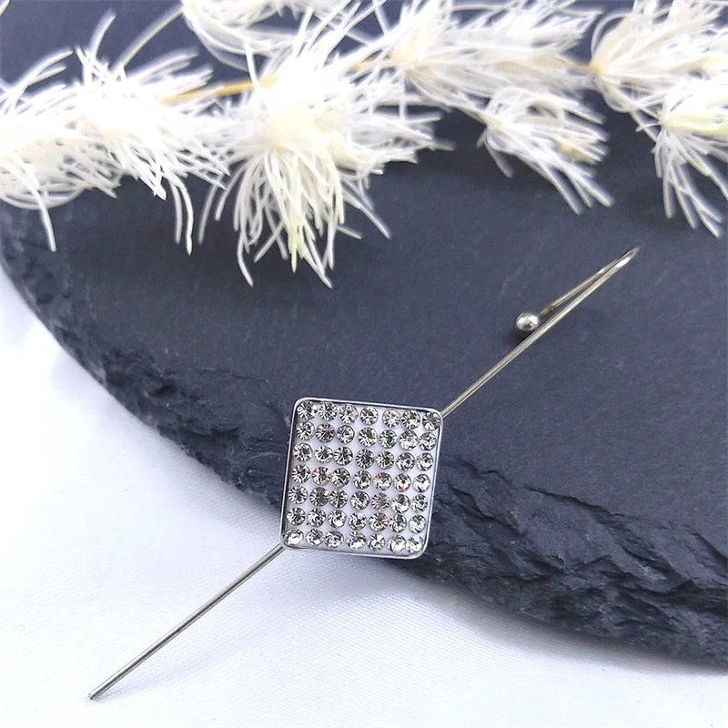 

Fashion Crystal Long Stick Auricle Style Diagonal Body Jewelry Piercing Earrings 1PCS Dangle Earring Jewelry piercing tragus