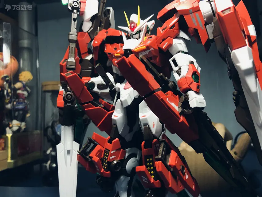 

MJH MG 1/100 GN-0000/7S 00 robot Even Swords/G Inspection Double Swords Assembly Model Kit Action Toy Figures Gift
