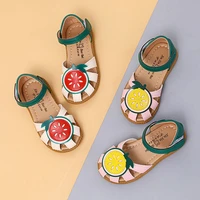 summer kids sandals shoes fashion leathers sweet children sandals closed toe for girls toddler baby breathable hollow out flats